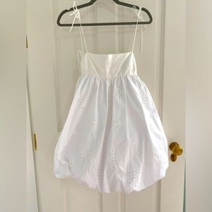 Zara White Bubble Mini Sundress XS